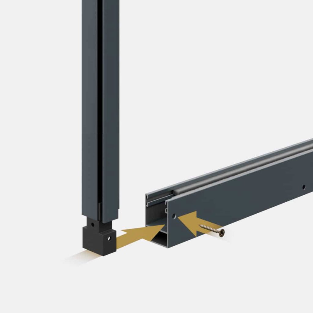 oldalrolós szúnyogháló sarokelem összeillesztés