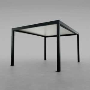 Pergola X350 antracit szerkezet fehér lamella